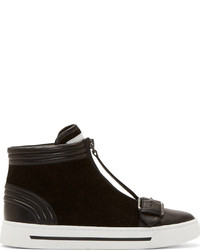 Женские черно-белые замшевые высокие кеды от Marc by Marc Jacobs