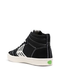 Мужские черно-белые замшевые высокие кеды от Cariuma