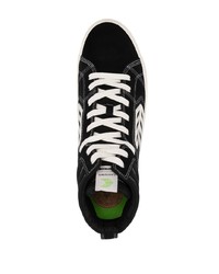 Мужские черно-белые замшевые высокие кеды от Cariuma