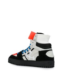 Мужские черно-белые замшевые высокие кеды от Off-White