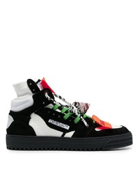 Мужские черно-белые замшевые высокие кеды от Off-White