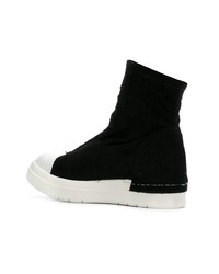 Женские черно-белые замшевые высокие кеды от Cinzia Araia