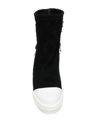 Женские черно-белые замшевые высокие кеды от Cinzia Araia