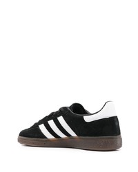 Мужские черно-белые замшевые низкие кеды от adidas