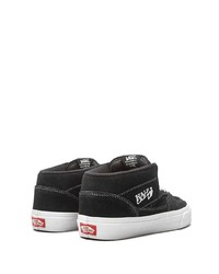 Мужские черно-белые замшевые низкие кеды от Vans