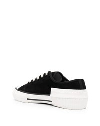 Мужские черно-белые замшевые низкие кеды от Paul Smith