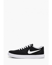 Женские черно-белые замшевые низкие кеды от Nike