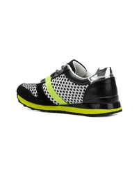 Женские черно-белые замшевые низкие кеды от Versace Jeans