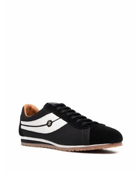 Мужские черно-белые замшевые низкие кеды от Bally