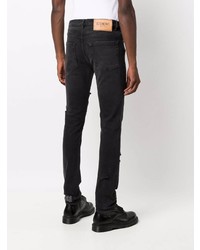 Мужские черно-белые зауженные джинсы с принтом от Iceberg