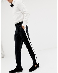 Мужские черно-белые классические брюки от ASOS DESIGN