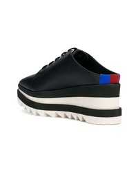 Черно-белые кожаные ботильоны на танкетке от Stella McCartney