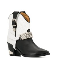Черно-белые кожаные ботильоны от Toga Pulla