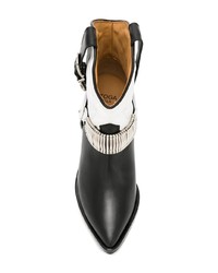 Черно-белые кожаные ботильоны от Toga Pulla