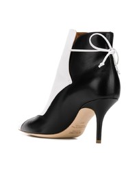 Черно-белые кожаные ботильоны от Malone Souliers