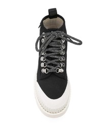 Женские черно-белые кожаные ботинки на шнуровке от Proenza Schouler