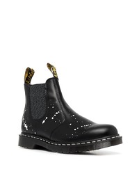 Мужские черно-белые кожаные ботинки челси с принтом от Dr. Martens