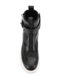Мужские черно-белые кожаные ботинки челси от Artselab