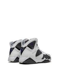 Мужские черно-белые кожаные высокие кеды от Jordan