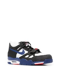 Мужские черно-белые кожаные высокие кеды от Nike