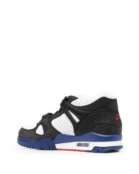 Мужские черно-белые кожаные высокие кеды от Nike