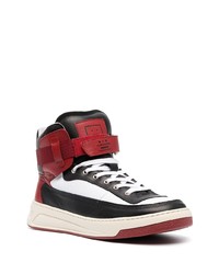 Мужские черно-белые кожаные высокие кеды от Acne Studios