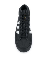 Мужские черно-белые кожаные высокие кеды от adidas by 424