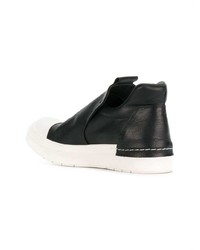 Женские черно-белые кожаные высокие кеды от Cinzia Araia