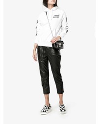 Черно-белые кожаные лоферы на платформе от Stella McCartney