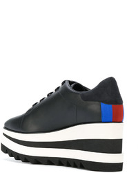 Черно-белые кожаные лоферы на платформе от Stella McCartney