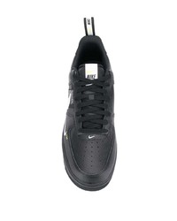 Мужские черно-белые кожаные низкие кеды с принтом от Nike