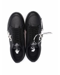 Мужские черно-белые кожаные низкие кеды с принтом от Off-White