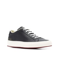 Мужские черно-белые кожаные низкие кеды от Common Projects