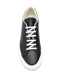 Мужские черно-белые кожаные низкие кеды от Common Projects