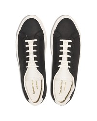 Мужские черно-белые кожаные низкие кеды от Common Projects