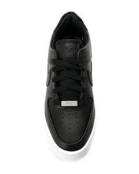 Женские черно-белые кожаные низкие кеды от Nike