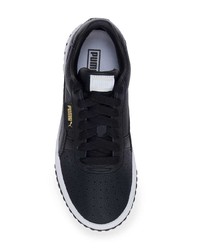 Женские черно-белые кожаные низкие кеды от Puma