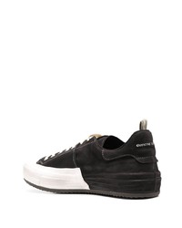 Мужские черно-белые кожаные низкие кеды от Officine Creative