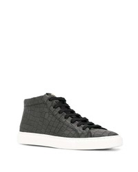 Мужские черно-белые кожаные низкие кеды от Hide&Jack