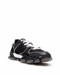 Мужские черно-белые кожаные низкие кеды от Jimmy Choo