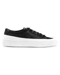 Мужские черно-белые кожаные низкие кеды от Common Projects