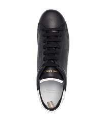 Мужские черно-белые кожаные низкие кеды от Officine Creative