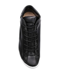 Женские черно-белые кожаные низкие кеды от Trippen