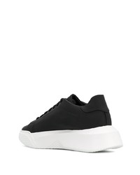 Мужские черно-белые кожаные низкие кеды от Philipp Plein