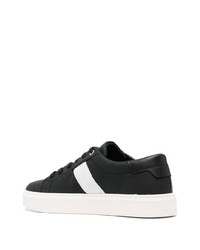 Мужские черно-белые кожаные низкие кеды от Calvin Klein