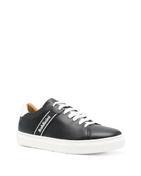 Мужские черно-белые кожаные низкие кеды от Baldinini