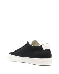 Мужские черно-белые кожаные низкие кеды от Common Projects