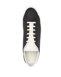 Мужские черно-белые кожаные низкие кеды от Common Projects
