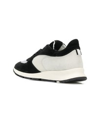 Мужские черно-белые кожаные низкие кеды от Philippe Model