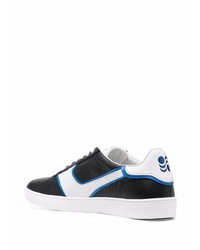 Мужские черно-белые кожаные низкие кеды от Pantofola D'oro